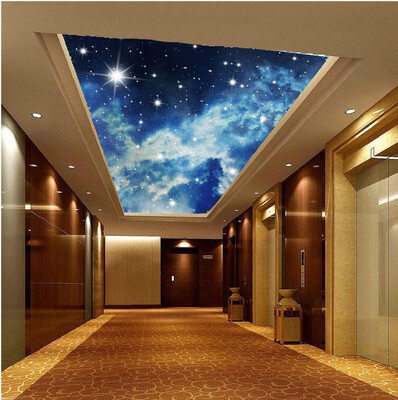 

3D photo wallpaper Large mural 3D stereo ceiling Star Universe wallpaper living room ceiling hotel KTV wallpaper mural