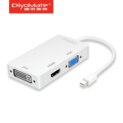 

Di beautiful special Mini DP to HDMIVGADVI three-in-one converter mini dp lightning interface Apple Mac then monitor adapter white OTN-8