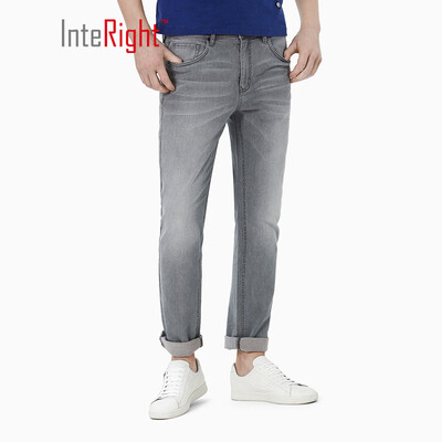 

INTERIGHT jeans male high gray classic slim narrow feet jeans gray 32L