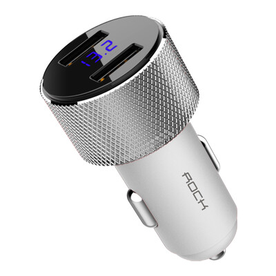 

Локк (из ROCK) автомобильного прикуривателя Автомобильное зарядное устройство зарядное устройство 5V / 3.4A Dual USB один с двумя LED интеллектуальный цифровой напряжения обнаружения Сида - Синий