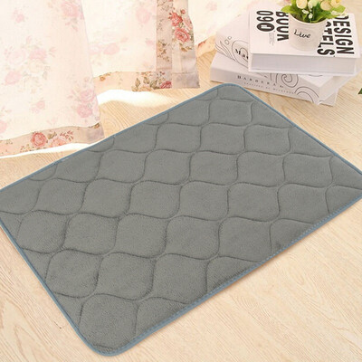 

Jingdong supermarket green reed plus soft anti-slide bathroom mat mat mat thickening back cotton 40 60cm gray
