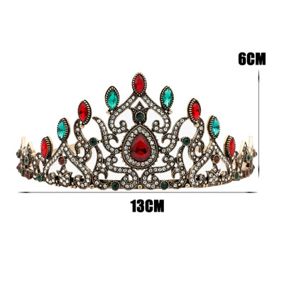 

2017 Новый турецкий Tiaras Hair Stick подарок ретро простой ручной работы женщин красоты королевы античное золото цвет короны свад