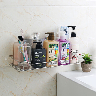 

Wanshijia no trace free punching stainless steel bathroom rack bathroom toilet bathroom metal shelf JD-NG-11