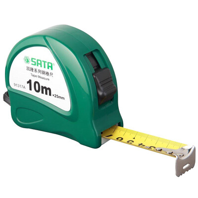 

SATA 91316A серии Kailong 7,5 м 7.5mx25mm инструмент выдвижной стальной ленты линейка кассета рулетка