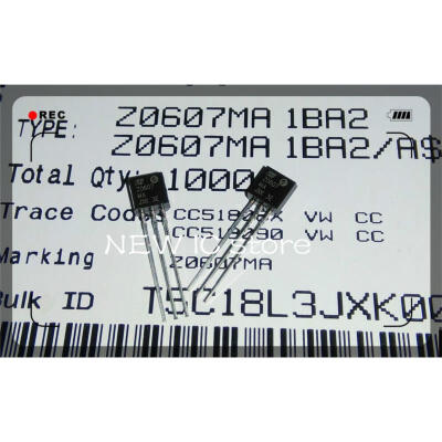 

50pcs free shipping Z0607MA Z0607 TO-92 Triacs 08 Amp 600 Volt new original