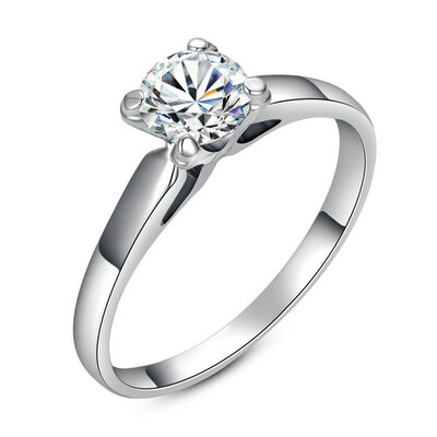 

Yoursfs® 18K Rose Gold Plated 12Ct Simulated Diamond Promise Ring Use Austrian Crystal Fashion Jewelry