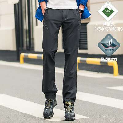 

Pathfinder TOREAD soft shell pants spring&autumn outdoor windproof waterproof off-road pants couple models casual stretch pants HAMF91011 charcoal male not plus velvet