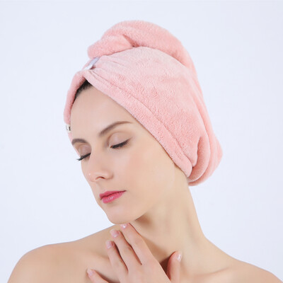 

Sanli dry hair captowel 25x67cm pink