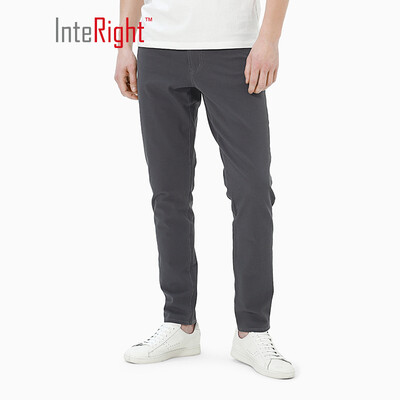 

INTERIGHT casual pants male elastic narrow feet slim casual pants dark gray 36 XXL