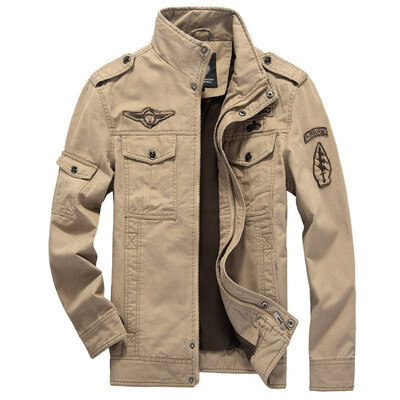 

Diliba Mens Fashion Cotton Jackets Coat Black-Khaki-Army Green