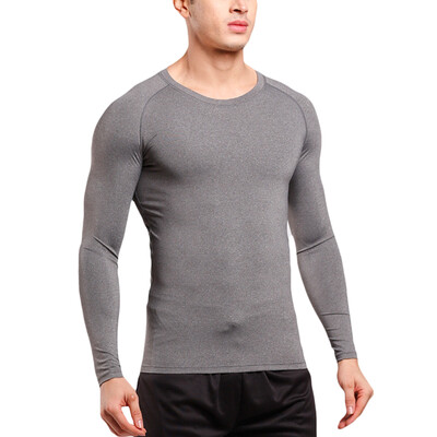 

MECH-ENG Mens Sport Shirt Compression Tight Long Sleeve Top Quick Dry Base Layer Outdoor Sports Running Cycling Gym T-Shirt