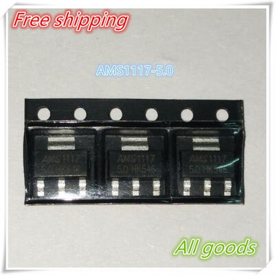 

100 pcs Free Shipping - AMS1117-50 AMS1117-5 AMS1117 1117-50 SOT223 800mA LOW DROPOUT VOLTAGE REGULATOR AMS