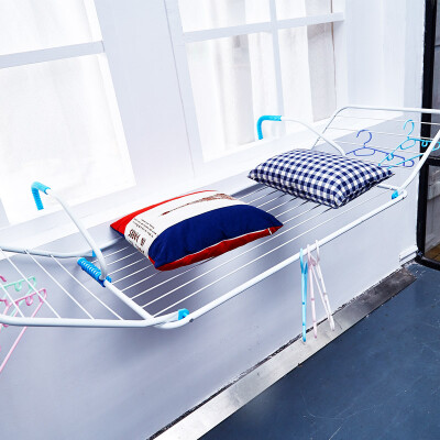 

Pinmai drying rack multi-function random balcony drying rack mobile folding drying rack pillow shoes drying rack railing towel rack 1