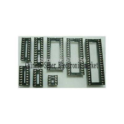 

50pcs Assorted DIP IC Sockets 6 8 14 16 18 20 24 28 32 40