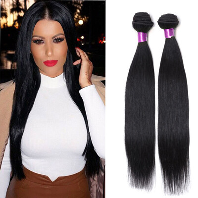 

Brazilian Human Hair Straight 3 Bundles 100gpcs Natural Black 7A Brazilian Straight Hair Human Weaves Brazilian Human Hair Wefts