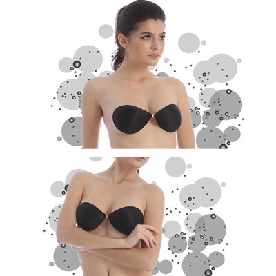 

DuoSu Sexy Silicone Adhesive Stick On Gel Push Up Strapless Invisible Backless Bra