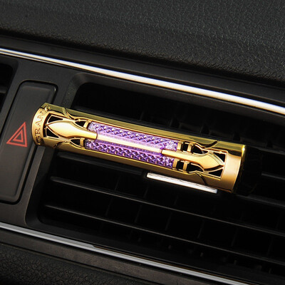 

Card Decoration CarSetCity Adoran Gold Aromatherapy Stick Car Automotive outlet Perfume Car Decorations Pendant Decoration Flower Purple