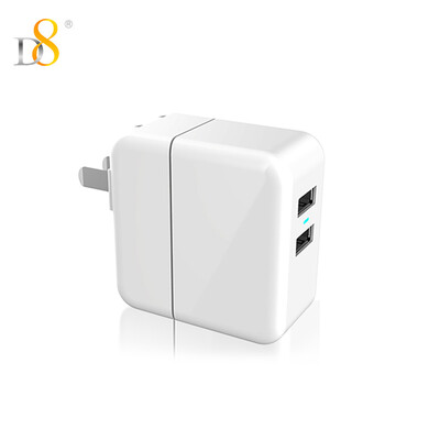 

D8 Dual USB Quick Charger iPhone8 Apple 7 Phone 6 Android Universal 2.4A Smart Fast Plug