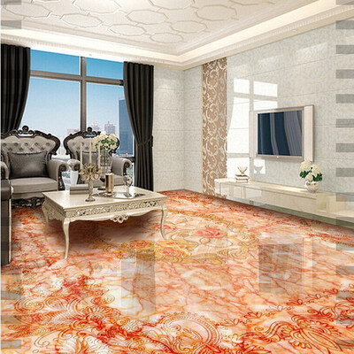 

Free shipping chinese Ruby marble parquet flooring floor wallpaper waterproof self-adhesive kitchen living room murals 250cmx200cm