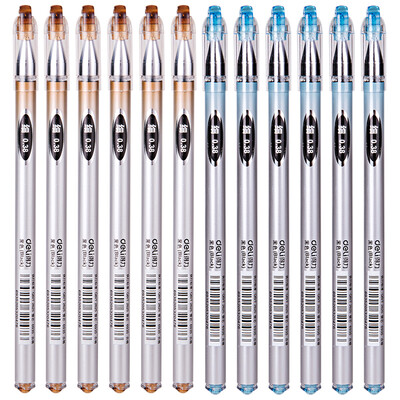 

Deli deli financial accounting 038mm black gel pen full needle pen pen 12 box S47