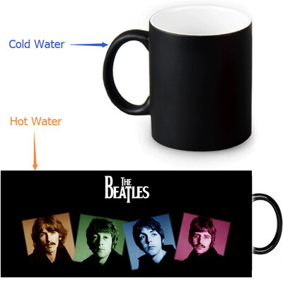 

Битлз 350 мл / 12 унций Heat Show Show Mug Color Change Чашка кофе Чувствительные морфинговые кружки Волшебная чашка для чайных чашек