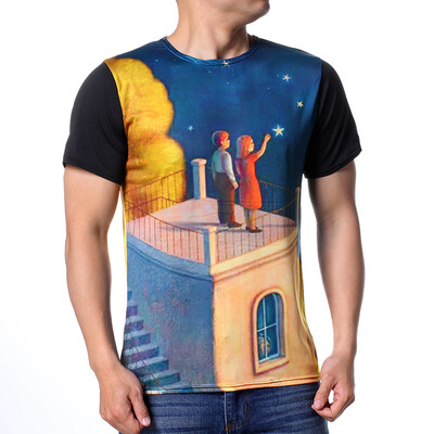 

Mens Fahion Comics Painting O-Neck Short Sleeve Casual T-shirts
