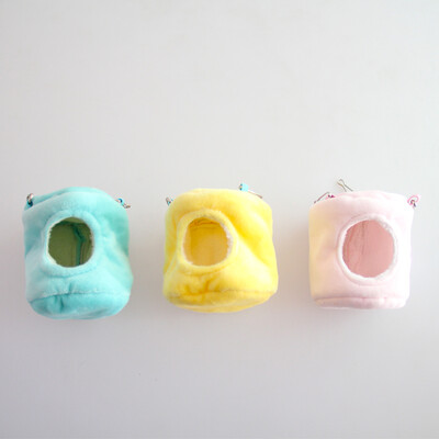 

Small Animal Tree House Cute Candy Color Velvet Hamster Bedding