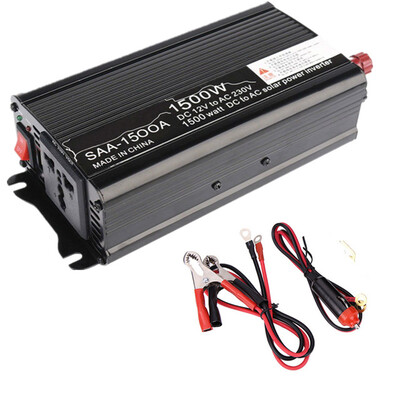 

POWERTIGER Автомобильный инвертор 1500W 12V до 110 / 220V Модифицированный инвертор синусоидальной волны с высоким коэффициентом п
