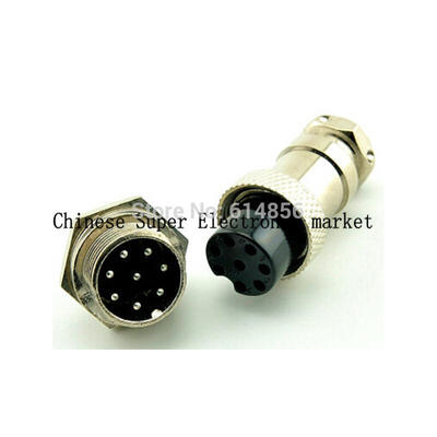 

5pair Male & Female Diameter 16mm Wire Panel Connector GX16 8 PIN GX16-8PIN circular connector Socket Plug