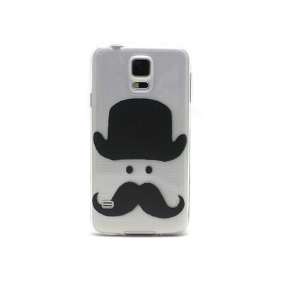 

Cartoon Animal Print Clear TPU Silicone Case Cover Skin for Galaxy S5 SVMustache