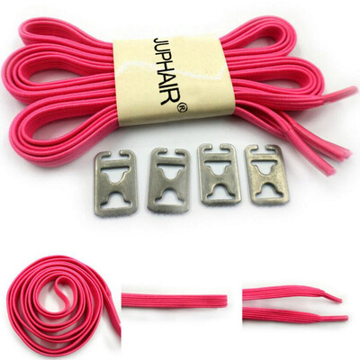 

JUP 1 пара Lazy Not Tie Shoelaces Металлическая мода Простая удобная кружевная пряжка Эластичный полиэстер Резиновые шнурки Плоские туфли Спорт