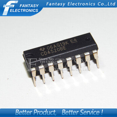 

10PCS CD4520BE DIP16 CD4520 DIP new and original IC free shipping