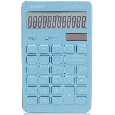 

Эффективный (гастроном) 1548A бизнес-офис настольный калькулятор солнечная двойная мощность светло-голубой