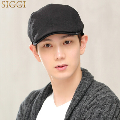 

Siggi CM99012 hat mens four seasons Korean version of the tide fashion forward solid color outdoor cap black 58CM