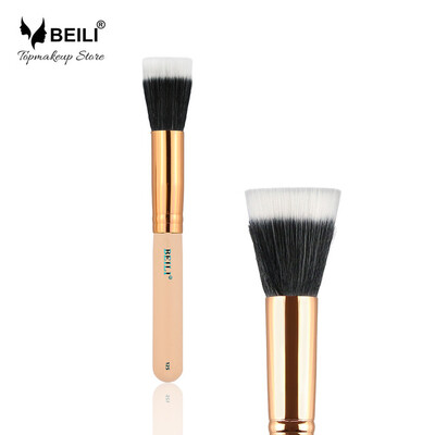 

BEILI Schwarz griff 125 wollfaser Grau schwarz haar Große tupfpinsel Gesicht foundation Concealer Einzelnen make-up pinsel