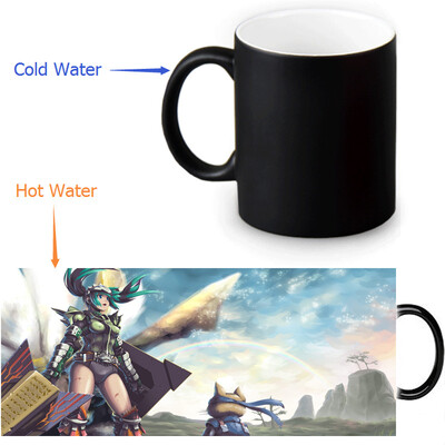 

Monster Hunter Manga 350ml12oz Heat Reveal Mug Color Change Coffee Cup Sensitive Morphing Mugs Magic Mug Milk Tea Cups