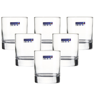 

【Jingdong Supermarket】 Le Meiya Luminan Round Isis Glass Glass Cup Juice Cup 300ml 6pcs