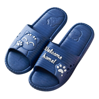 

Youqi four seasons sandals&slippers couples men&women bathroom home non-slip thick plastic PVC shower slippers mens dark blue 42-43 yards suitable for 41-42 feet