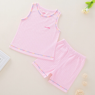 

Summer Baby Vest Cotton Baby Girl Clothes Sleeveless Boy Clothing 3 6 9 Months 4 Years Toddler Infant Outfit Pajamas Suit Costumes