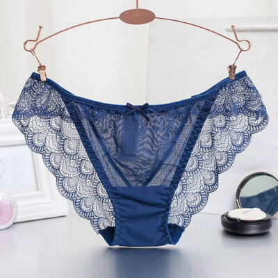 

XLhigh Quality Women Lace Sexy Hollow Transparent Panties Womens Low Waist Cotton Briefs Ladies Lingeries Underwear