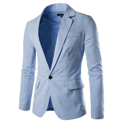 

England Style Blazer Men Casual Jacket Business Suit Formal Dress