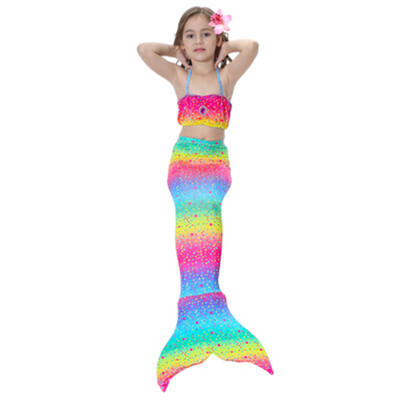 

Children Little Mermaid Tail Costume Ariel Bikini Summer Swimsuit Evening Dress child girl bikini Bathing Suit Beach Swim Wear