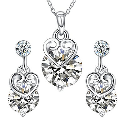 

Наборы ювелирных украшений невесты Yoursfs для Wedding18K GP Square / Knot Pendant & Stus Crystal CZ Комплект ожерелья