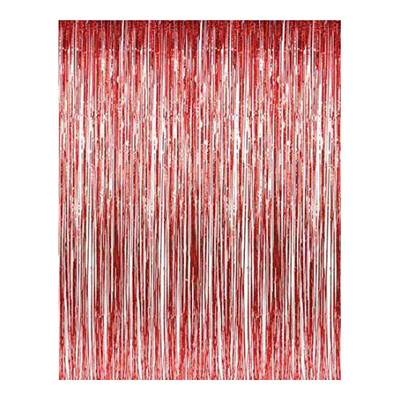 

FANLUS 32 ft x 98 ft Metallic Tinsel Foil Fringe Curtains for Party Photo Backdrop Wedding Decor Gold1 pack