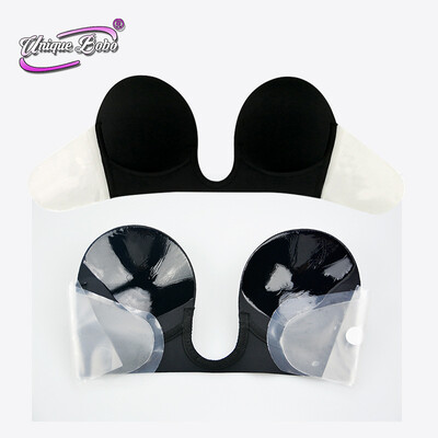 

Europe&the United States a deep U-shaped silicone invisible bra underwear black skin sexy underwear dj1032