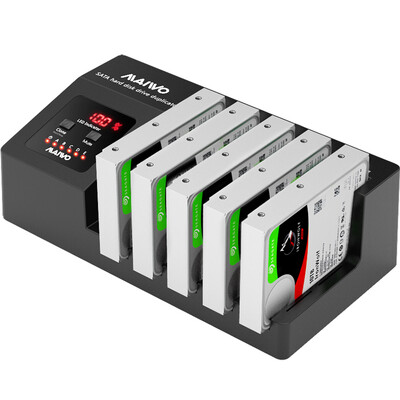 

Maiwo KAIWO K3095A five-disk hard drive duplicator USB30 hard drive box support 25 35 inch mechanical solid state drive with digital display function black