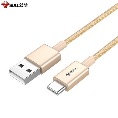 

Bull BULL GN-J6210 Тип-C плетеный кабель / кабель для зарядки адаптера USB / Samsung / Huawei / просо шампанское золото 1 метр