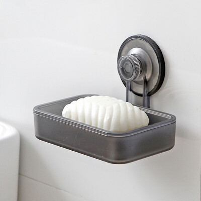 

Runjin Soap Box Free Punch Soap Box Holder Oval Powerful Suction Cup Black Box Bathroom Series RJ-1060