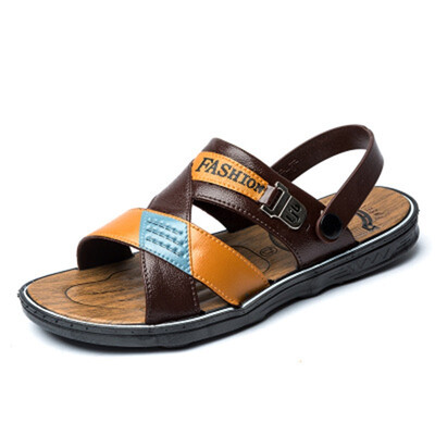 

New 2018 summer mens beach shoes non-slip sandals fashion casual dual-use sandals&slippers