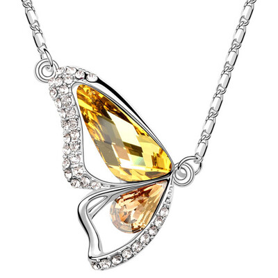 

Butterfly Necklace Austrian Crystal High Quality Rhinestone Necklace Pendant For Women Fashion Jewelry 5033
